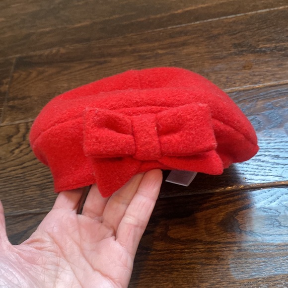 Janie and Jack Red Wool Beret - Picture 2 of 4
